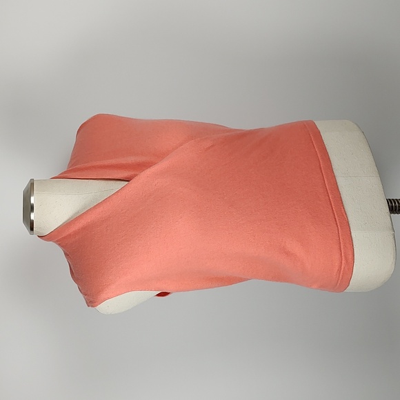 EUC Linda Allard Ellen Tracy Wrap Front 100% Cashmere Coral Sweater Top Large - Picture 4 of 10